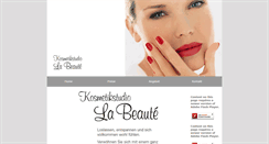 Desktop Screenshot of kosmetikstudio-la-beaute.ch